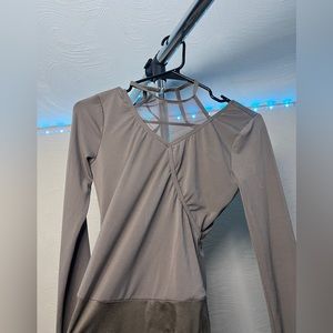 Weissman : Tan/Brown Medium Adult Contemporary Dance Costume Leotard